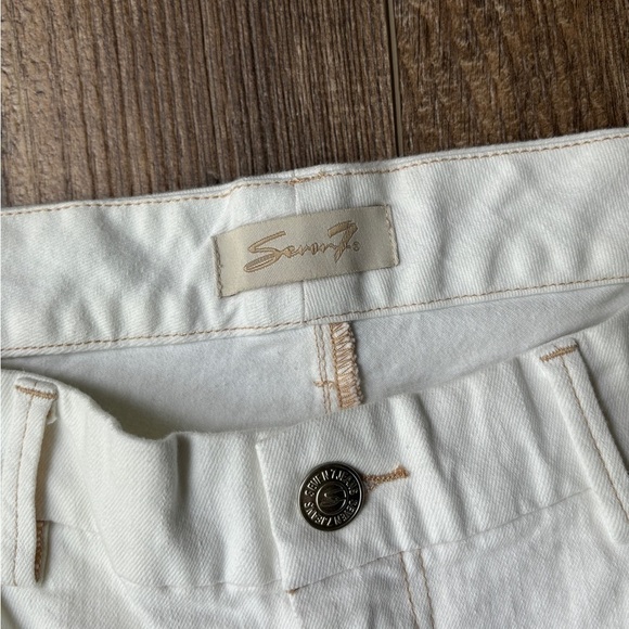 NEW Seven7 Premium Denim Cropped Jeans White Women's Size 16 - Picture 14 of 14